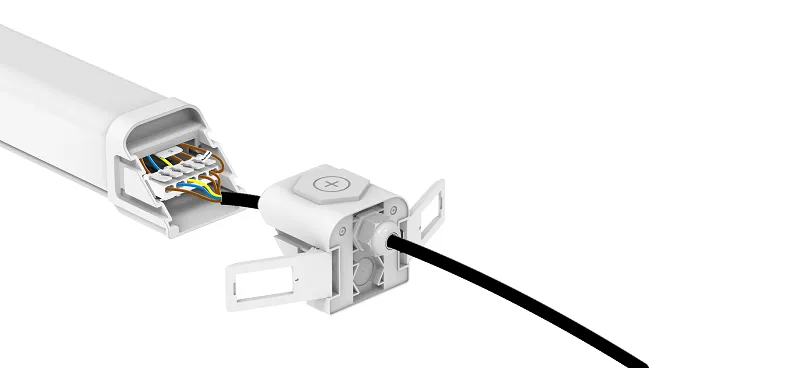 [6603-DTX-NOVA-150-120D-3K-25W] Nova 150cm mini LED tri proof module, 25-65W, CCT & vermogen DIP switch incl. sensor basemodule (120 graden, 3000K, 25W)