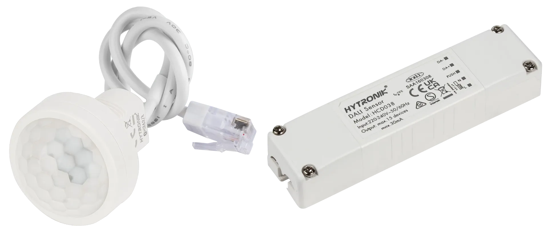 [8516-DTX-HCD038-HIR62-DALI] Hytronik DALI controller & dimmer set, type HCD038 & HIR62/R